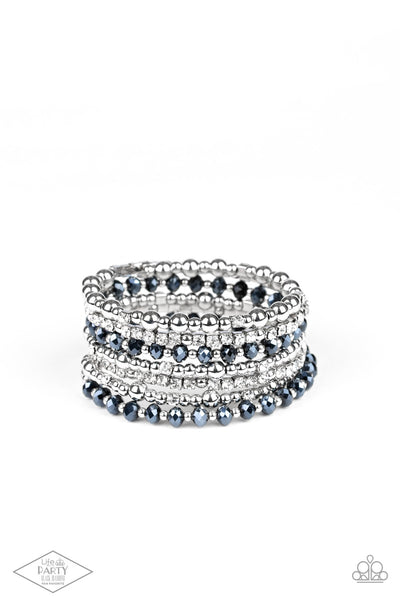 Paparazzi ICE Knowing You - Blue Coil Bracelet (Life of the Party)