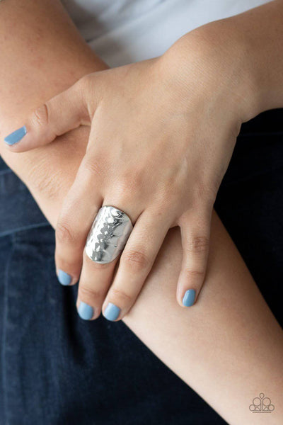 Paparazzi Retro Ripple Silver Ring