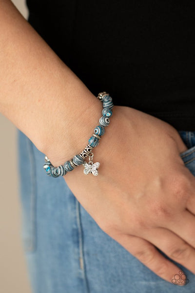 Paparazzi Butterfly Wishes - Blue Bracelet