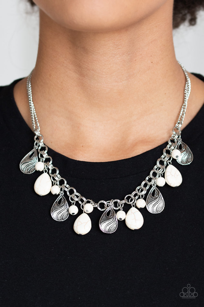 Paparazzi Terra Tranquility - White Necklace