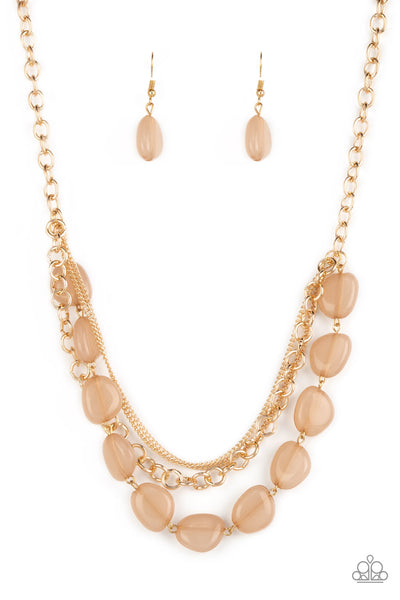 Paparazzi Pumped Up Posh - Gold Necklace