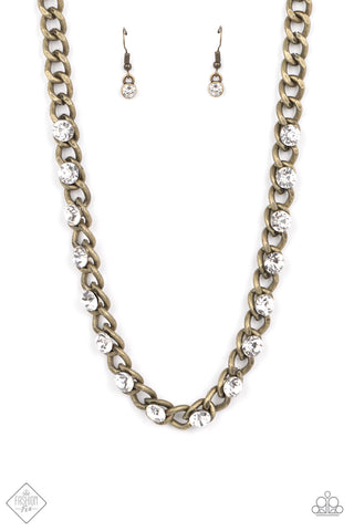 Paparazzi Major Moxie - May Fashion Fix Brass Necklace