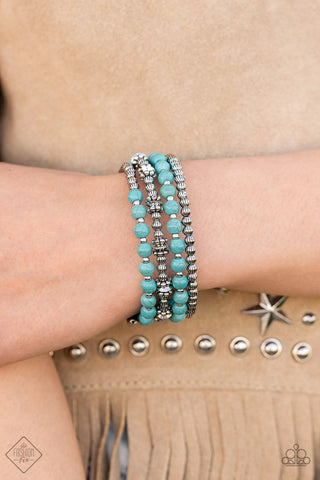 Paparazzi Road Trip Remix - Fashion Fix Blue Bracelet