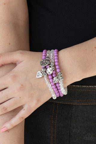 Paparazzi Colorfully Cupid - Purple Bracelet