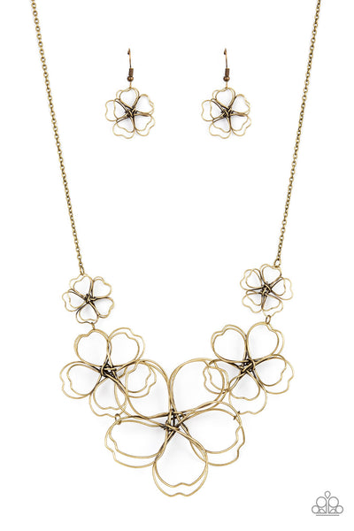 Paparazzi The Show Must GROW On - Brass Necklace