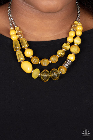 Paparazzi Pina Colada Paradise - Yellow Necklace