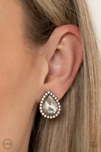 Paparazzi Cosmic Castles - Copper Clip on Earrings