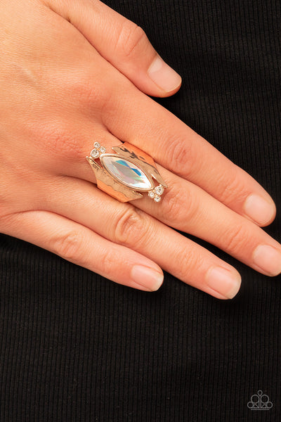 Paparazzi Planetary Paradise - Rose Gold Iridescent Ring