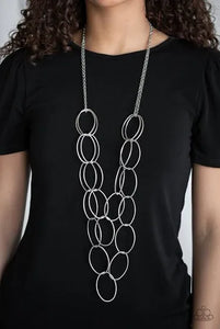 Paparazzi Move On Oval Black Necklace