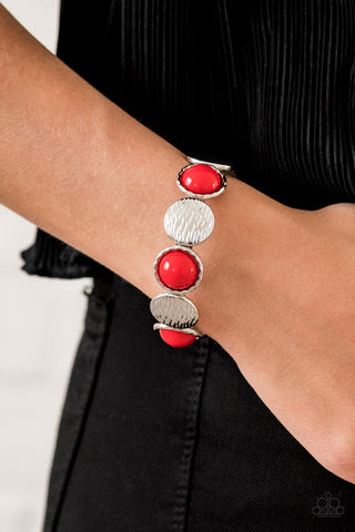 Paparazzi Boardwalk Boho Red Bracelet