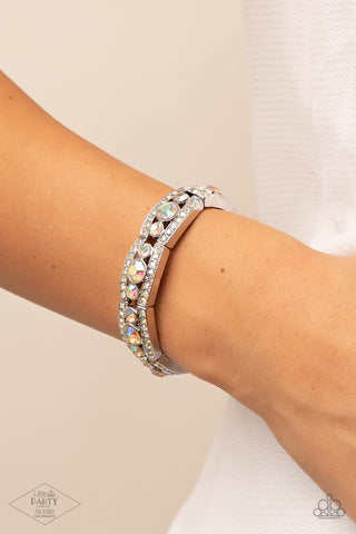 Paparazzi Easy On The ICE - Multi  Iridescent Bracelet