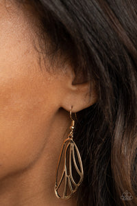 Paparazzi Turn Into A Butterfly - Gold Earrings