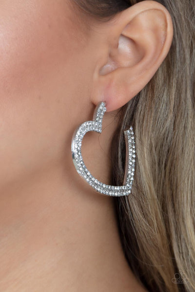 Paparazzi AMORE to Love - White Earrings