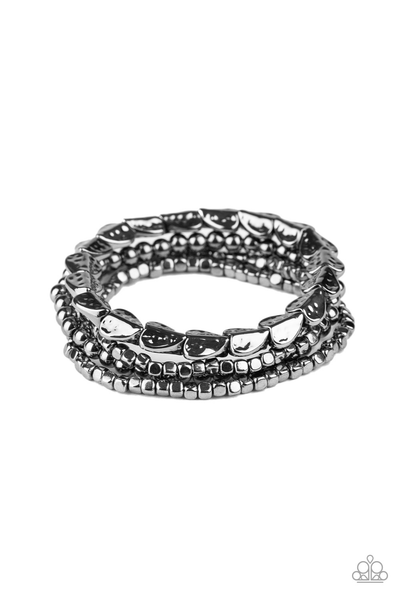 Paparazzi Ancient Heirloom - Black Bracelet