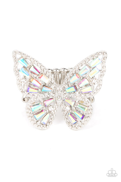 Paparazzi Bright-Eyed Butterfly - Multi Butterfly Ring