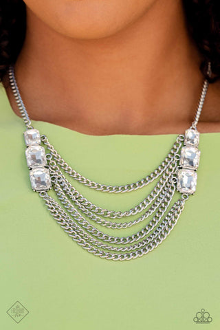 Paparazzi Come CHAIN or Shine - White Necklaces