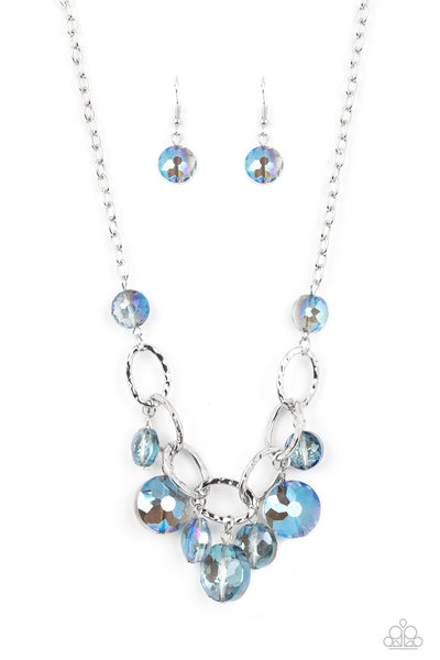 Paparazzi Rhinestone River - Blue Necklace