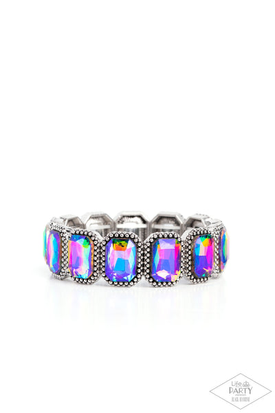 Paparazzi Studded Smolder - Multi Oil Spill Bracelet