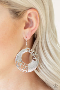 Paparazzi Shattered Shimmer - Silver Earrings