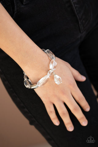 Gemstone Glamour White Bracelet