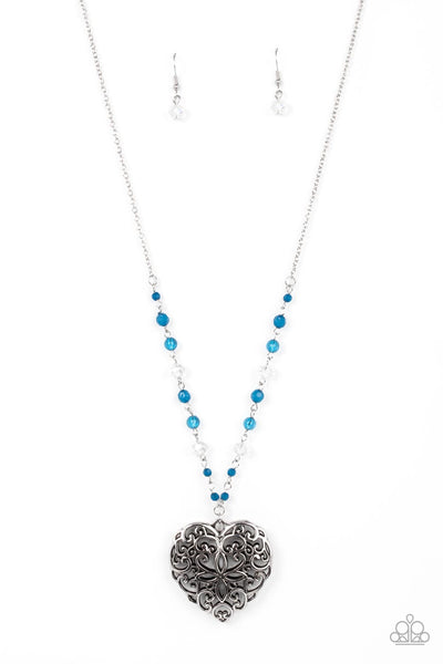 Paparazzi Doting Devotion - Blue Necklace