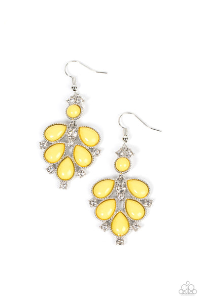 Paparazzi Transcendental Teardrops - Yellow Earrings