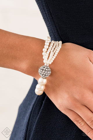 Paparazzi Show Them The DIOR - White Pearl Bracelet