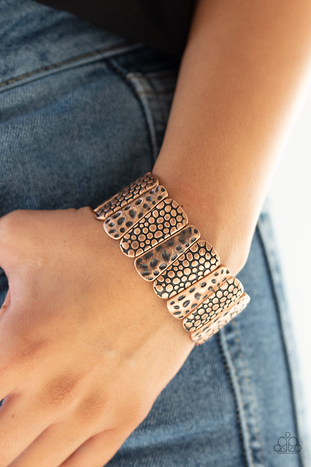 Paparazzi Texture Takedown - Copper Bracelet