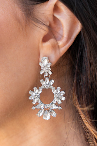 Leave them Speechless - White LOP Earrings