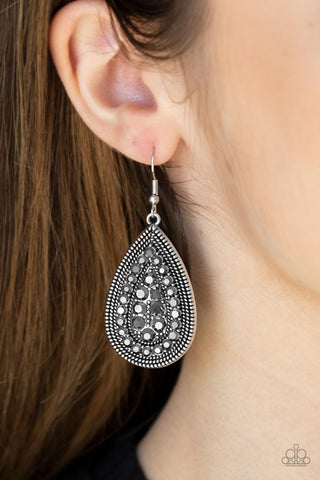 Paparazzi Interstellar Idol Silver Earrings