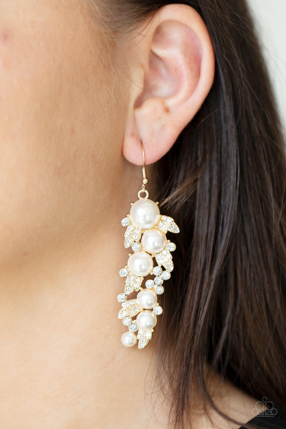 The Party Has Arrived - Gold Pearl EARRINGS
