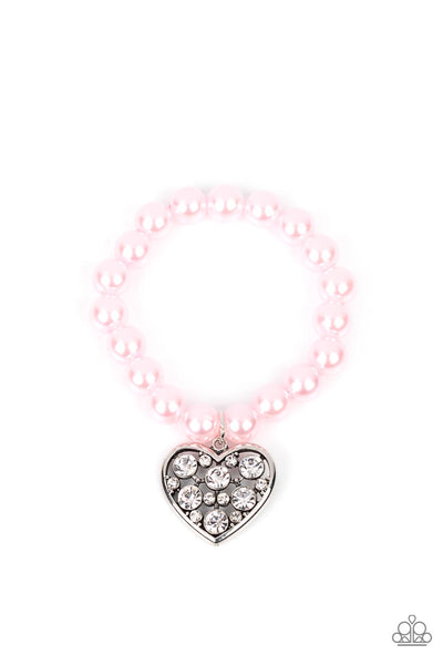 Paparazzi Cutely Crushing - Pink Pearl Bracelet