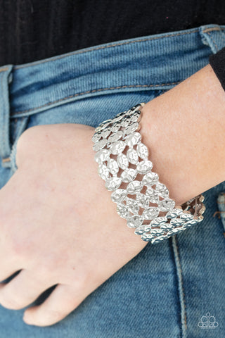 Paparazzi Tectonic Texture - Silver Bracelet