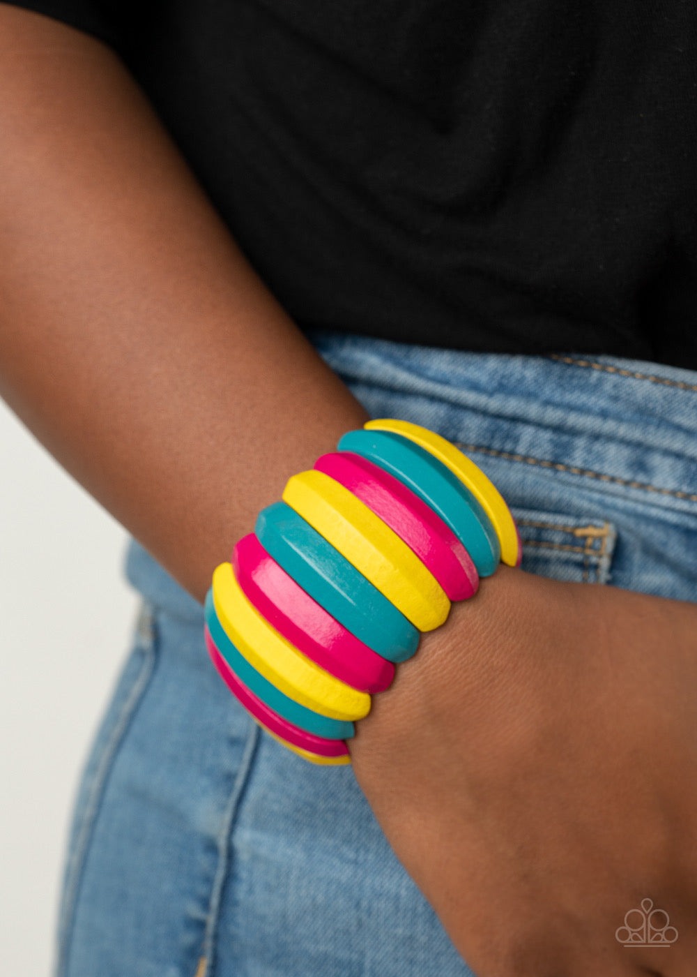 Paparazzi Colorfully Congo - Multi Wooden Bracelet