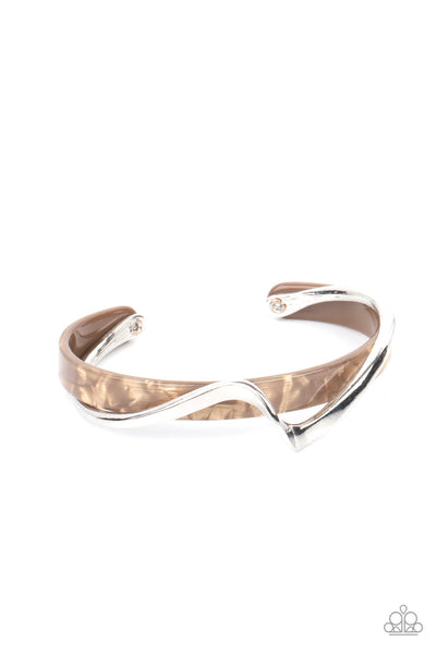 Paparazzi Craveable Curves Brown Bracelet