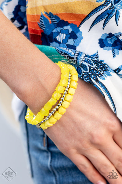 Paparazzi Vacay Vagabond - Yellow Bracelet