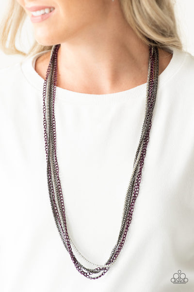 Paparazzi Colorful Calamity Purple Necklace