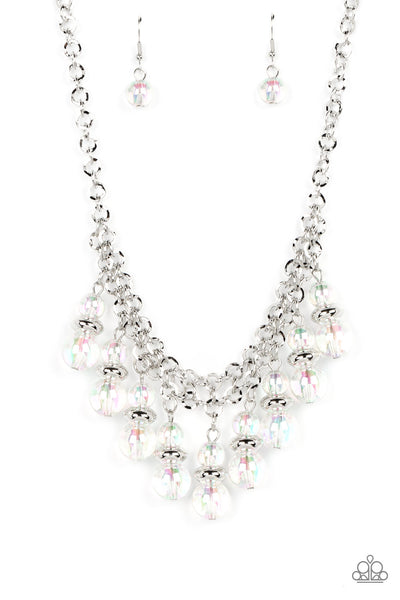 Paparazzi Deep Space Diva - Multi Iridescent Necklace