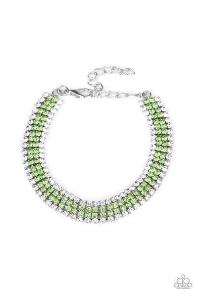 Paparazzi Color Me Couture - Green Bracelet