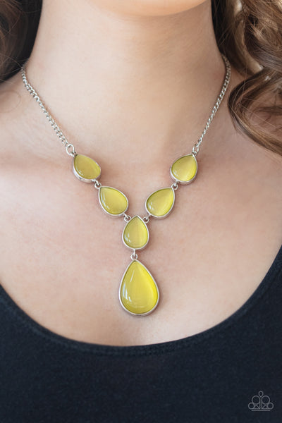 Paparazzi Dewy Decadence - Yellow Necklace