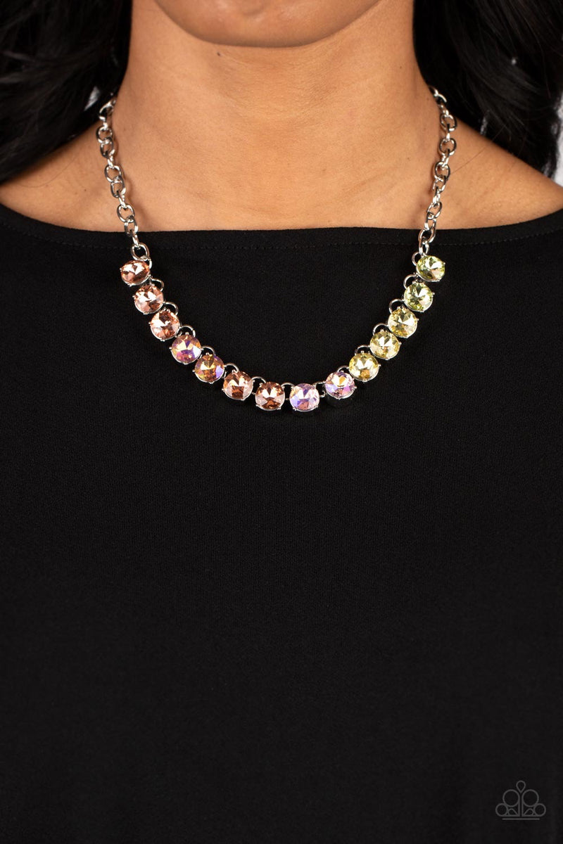 Paparazzi Rainbow Resplendence - Multi Orange Necklace – Miranda’s ...