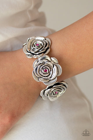 Paparazzi Floral Flamboyancy - Pink Bracelet