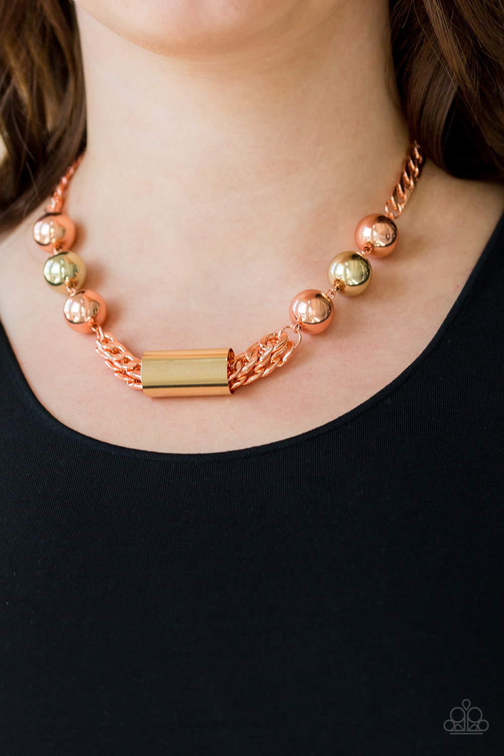 Paparazzi All About Attitude - Copper Necklace