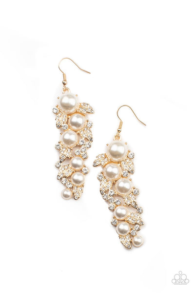 The Party Has Arrived - Gold Pearl EARRINGS