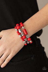 Paparazzi Perfectly Prismatic - Red Bracelet