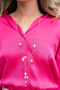 Paparazzi Creative Couture - White Lariat Necklace