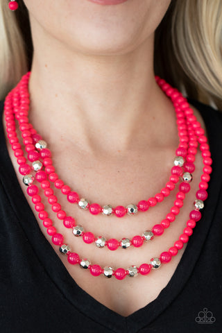 Paparazzi STAYCATION All I Ever Wanted - Pink Necklace