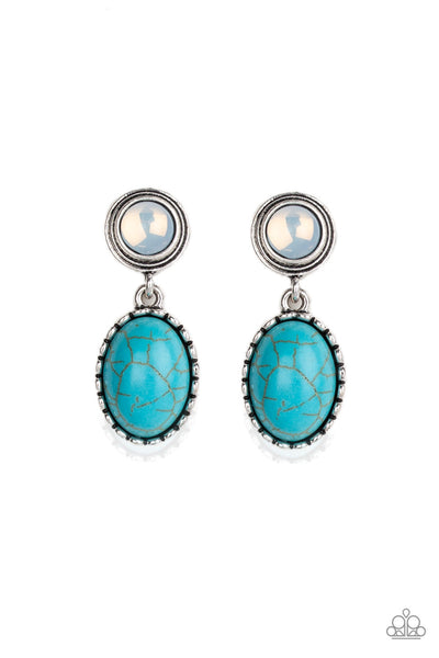 Paparazzi Western Oasis - Blue Earrings