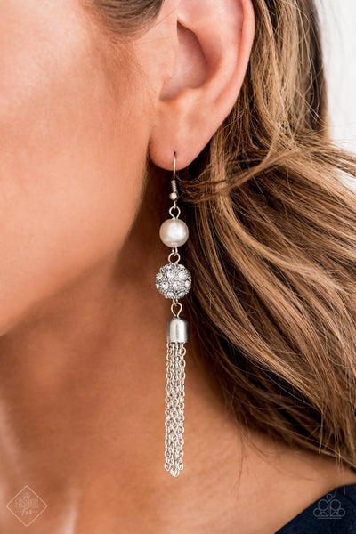 Paparazzi Going Dior to Dior White Pearl Earrings