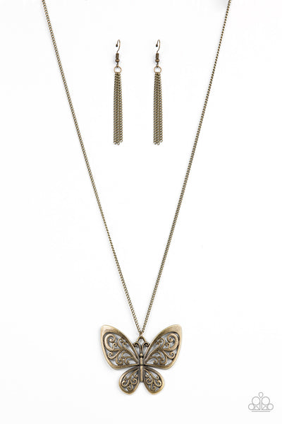 Paparazzi Butterfly Boutique - Brass Necklace